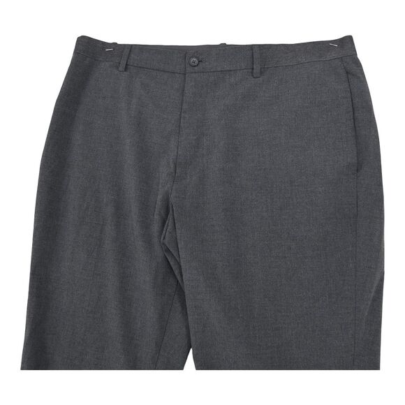 Uniqlo Pants Mens Size Large (36x38) Gray Ezy Ankle Length Dress Pants - Picture 3 of 9